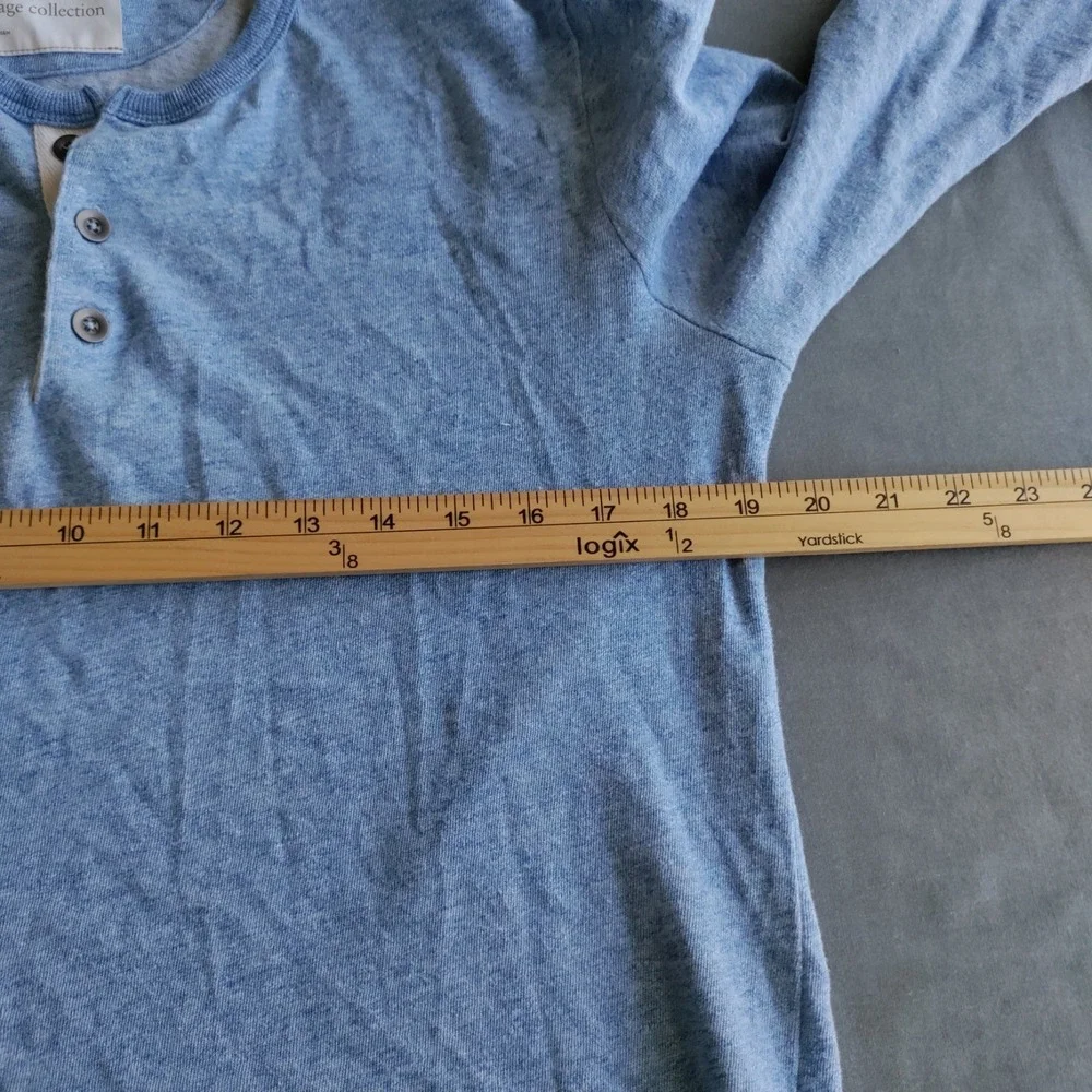 Banana Republic Heritage Collection Blue Heather Button Long‎ Sleeve Shirt Men M